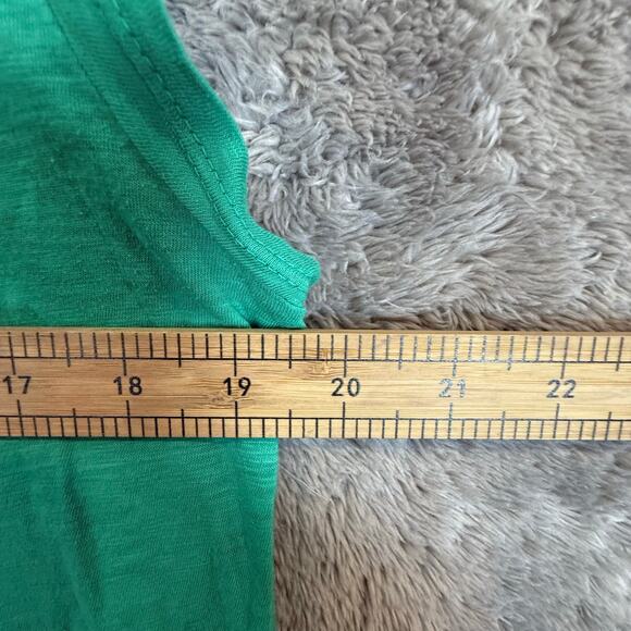 Fresh Produce Women Teal Green T Shirt Cotton Slub Notch Neck Short Sleeve S - Picture 7 of 8